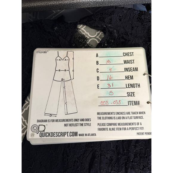 do+be v neck Lace Bell Sleeve Romper dress women black sz small - Picture 12 of 15